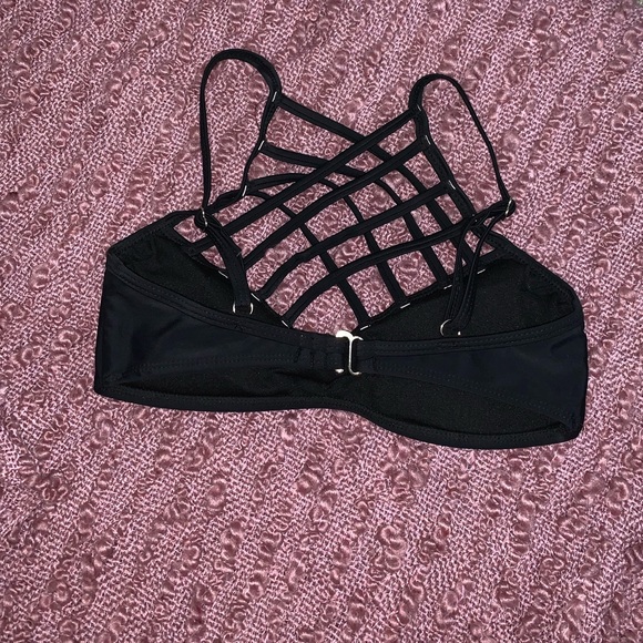 Tini bikini cross cross high neck swim top - Picture 2 of 2